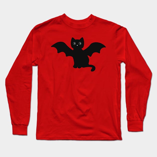 Cute Halloween Pet Kitty Long Sleeve T-Shirt by Heartfeltarts